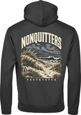 Vestkysten NONQUITTERS hoodie i sort – ryg