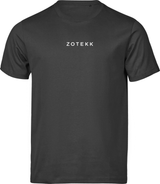 VESTKYST Kystlinje T-shirt – Rygtryk – sort med hvidt tryk, set forfra