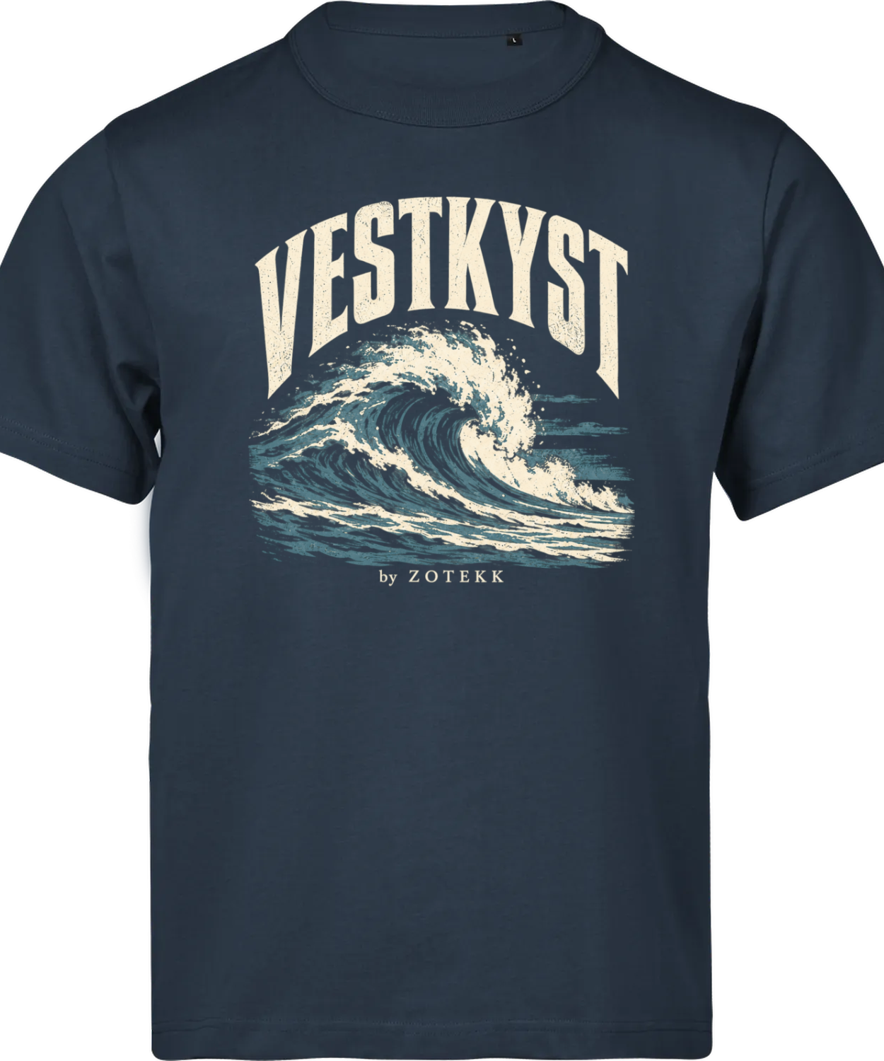 VESTKYST Brænding T-shirt – Ink – forside