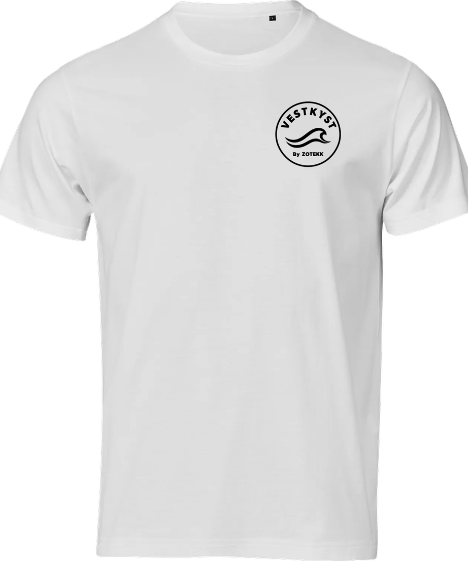 VESTKYST Bølgelogo T-shirt – Hvid – forside
