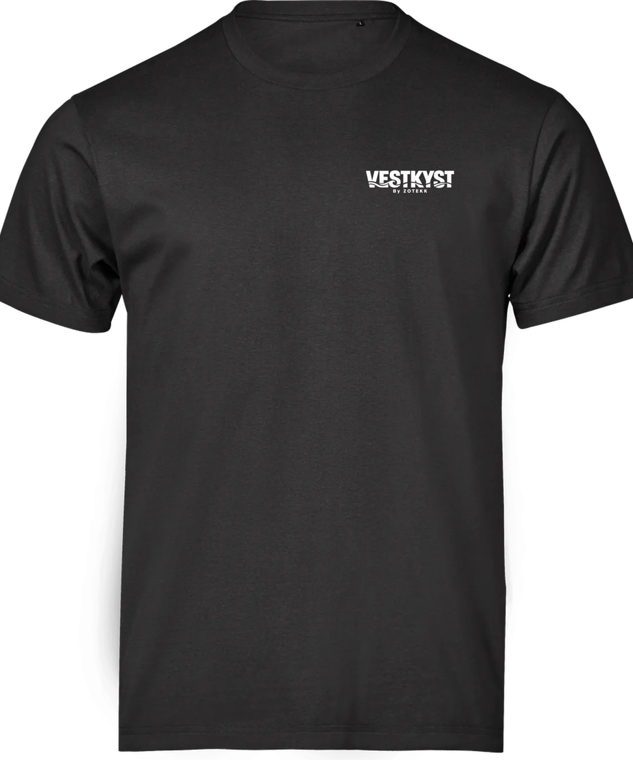 VESTKYST Signatur Mini T-shirt – Sort – forside