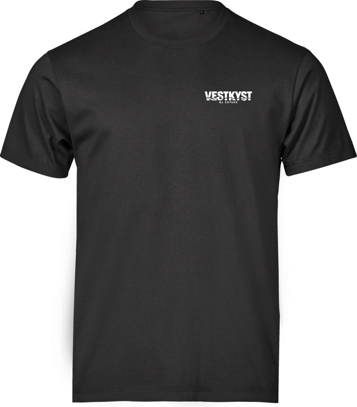 VESTKYST Signatur Mini T-shirt – Sort – forside