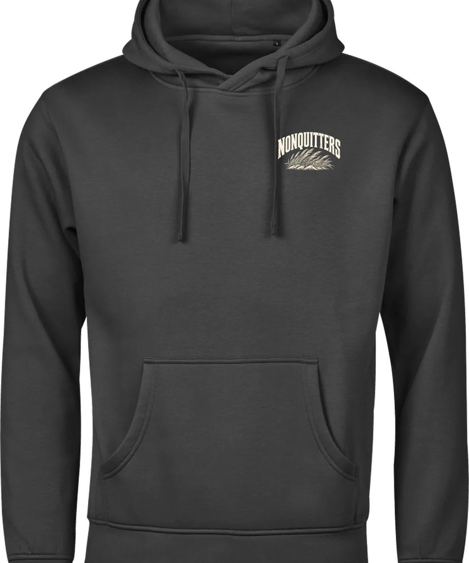 Vestkysten NONQUITTERS hoodie i sort – forside