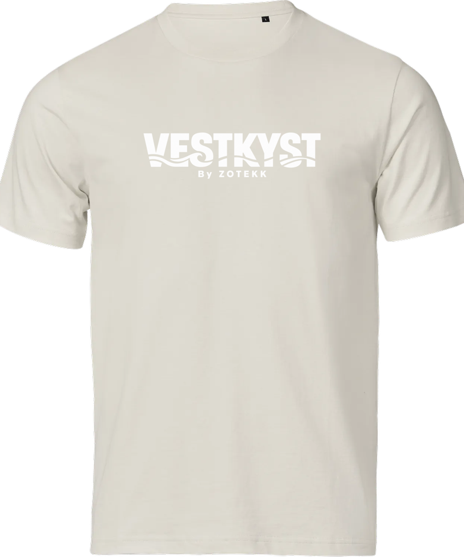 VESTKYST Signatur T-shirt – Ecru – forside