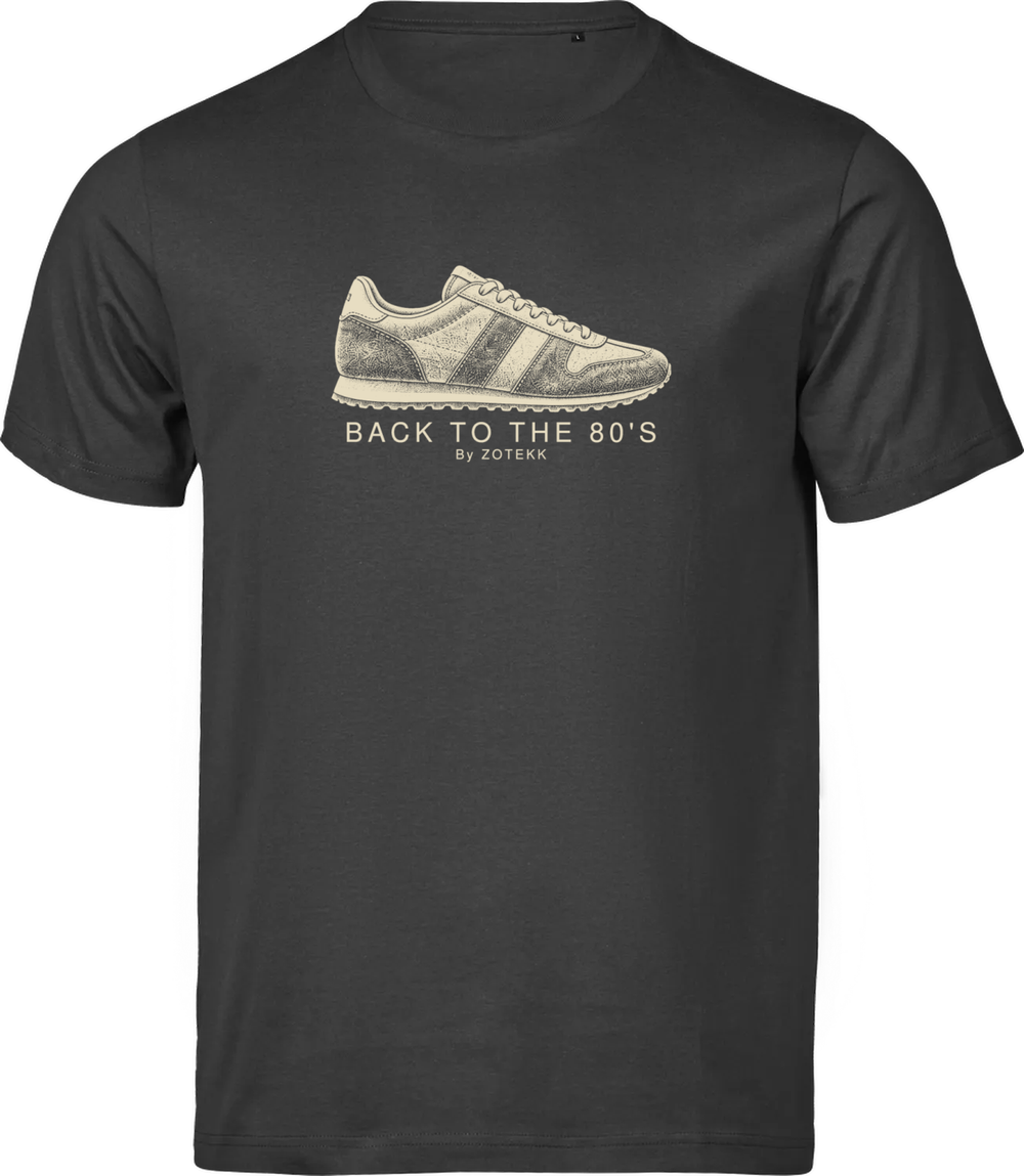 BACK TO 80's – Joggers T-shirt – Sort – front