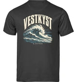 VESTKYST Brænding T-shirt – Sort – forside