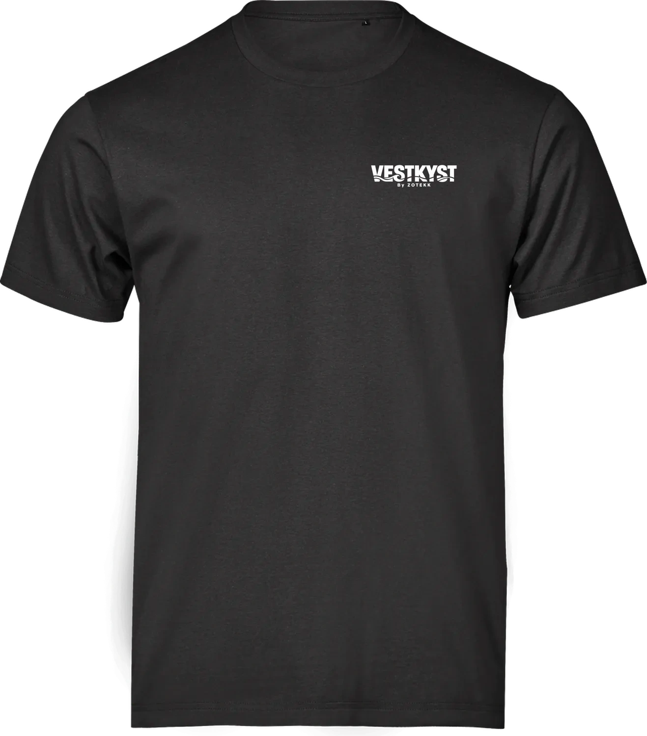 VESTKYST Signatur Mini T-shirt – Sort – forside