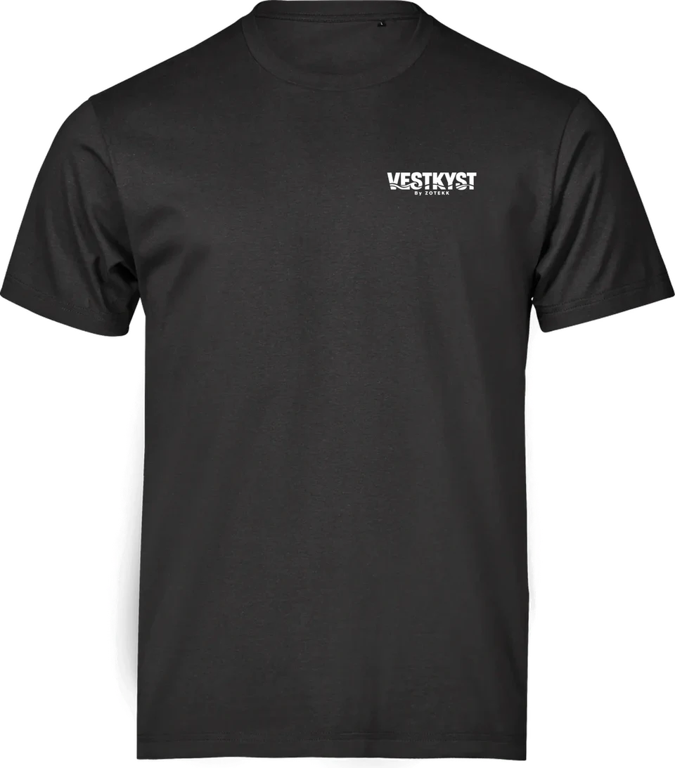 VESTKYST Signatur Mini T-shirt – Sort – forside