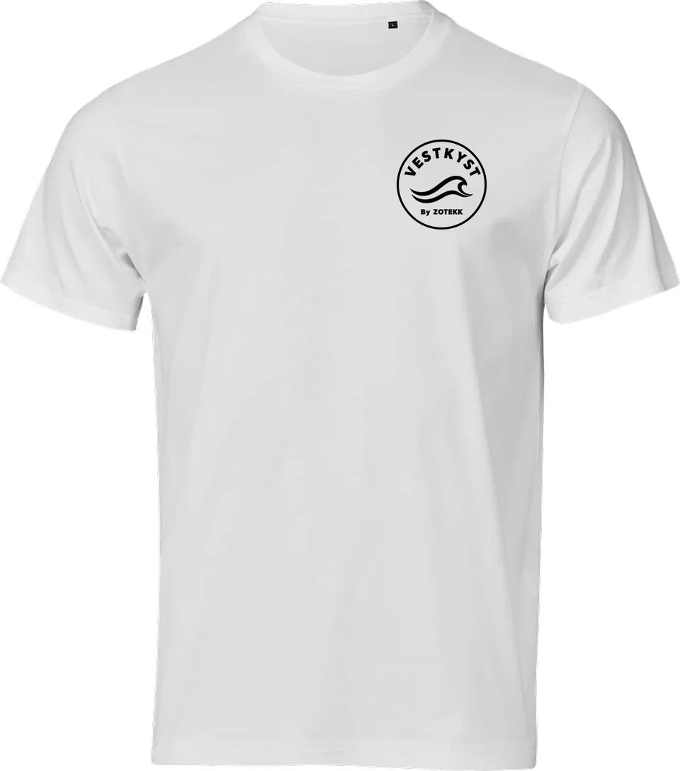 VESTKYST Bølgelogo T-shirt – Hvid – forside